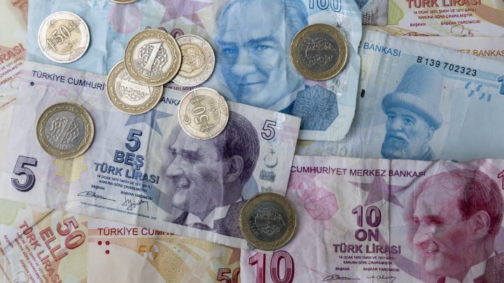Turkish Lira Coins and Notes