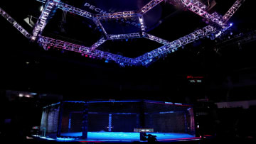 Aug 13, 2022; San Diego, California, USA; The octagon before UFC Fight Night at Pechanga Arena.