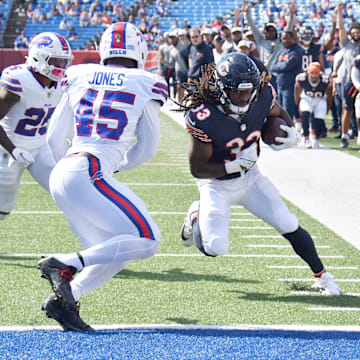 Ian Wheeler beats Buffalo's defnse to the pylon to score a touchdown last preseason in a 33-6 Bears win.