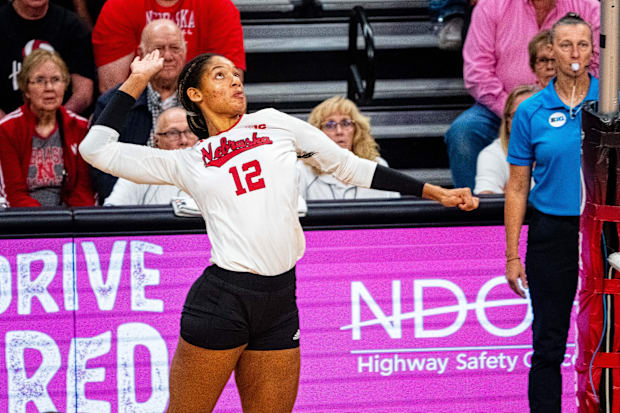 Nebraska's Taylor Landfair and her blocking will be a big factor in slowing down Kentucky's attack Sunday afternoon.