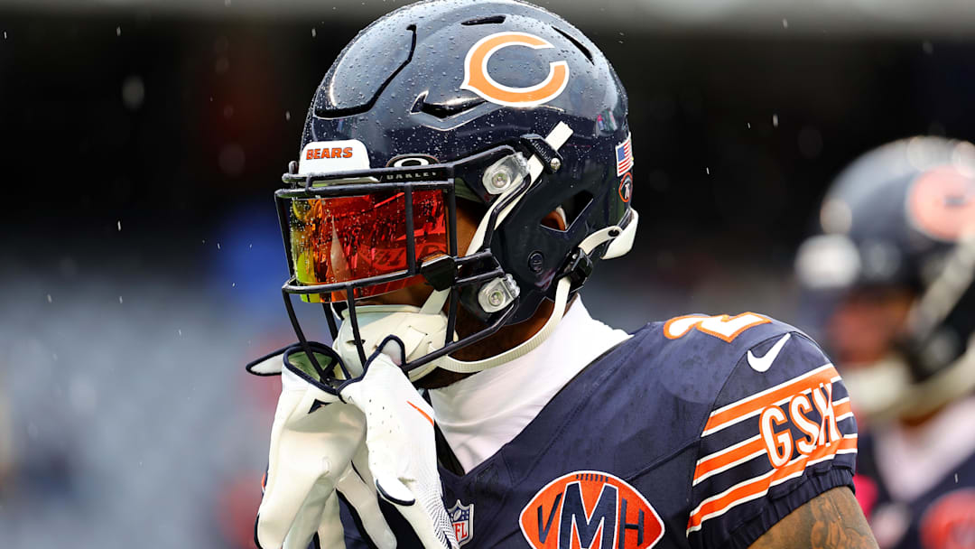 Chicago Bears wide receiver DJ Moore practices against the New Orleans Saints.