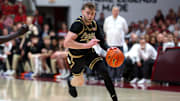 Nov 13, 2025; Tuscaloosa, Alabama, USA; Purdue Boilermakers guard Braden Smith (3) dribbles during the first half against the Alabama Crimson Tide at Coleman Coliseum.