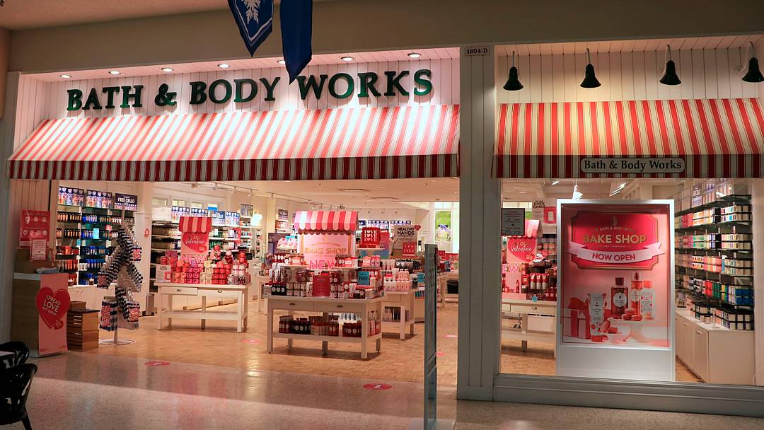 Bath and Body Works store in indoor mall