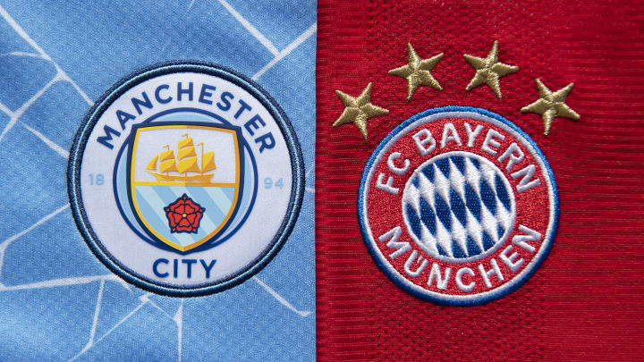 The Manchester City and FC Bayern Munich Club Badges