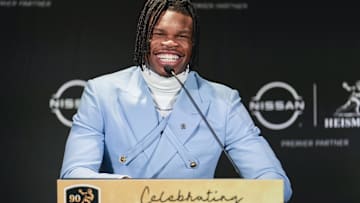 Travis Hunter showed his heartfelt appreciation to Colorado football players on his Heisman ceremony night