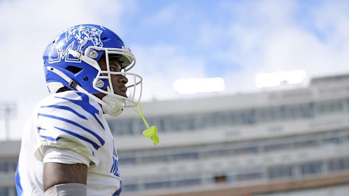 Memphis Tigers defensive back Tahj Ra-El (9) before a game 