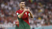 Cristiano Ronaldo in the 2022 World Cup at Lusail Stadium. 