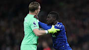 Idrissa Gueye s'en est pris à Jordan Pickford hier avec Everton