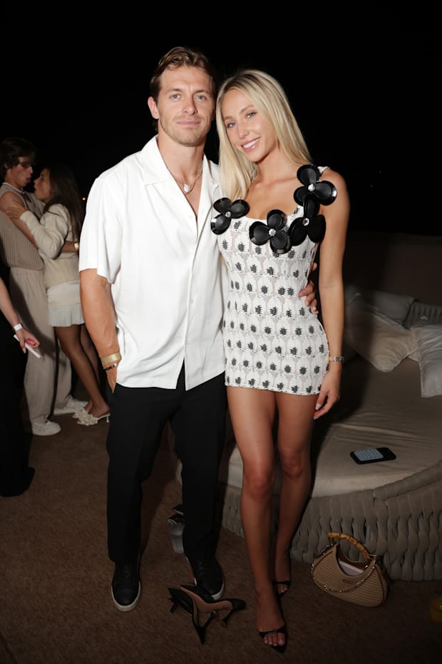 Braxton Berrios and Alix Earle attend Spotify Beach At Cannes Lions 2024 on June 19, 2024 in Cannes, France