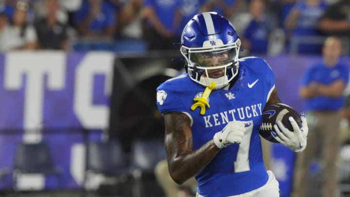 Kentucky’s Barion Brown caught the ball and ran with it against Southern Miss Saturday night at Kroger Field.
Aug. 31, 2024