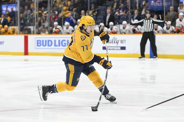 Nashville Predators right wing Luke Evangelista