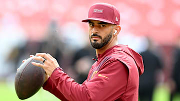 Washington Commanders quarterback Marcus Mariota
