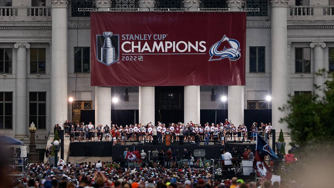 Members of the Colorado Avalanche team Credit: Isaiah J. Downing-USA TODAY Sports