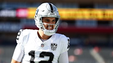 Las Vegas Raiders QB Aidan O'Connell.