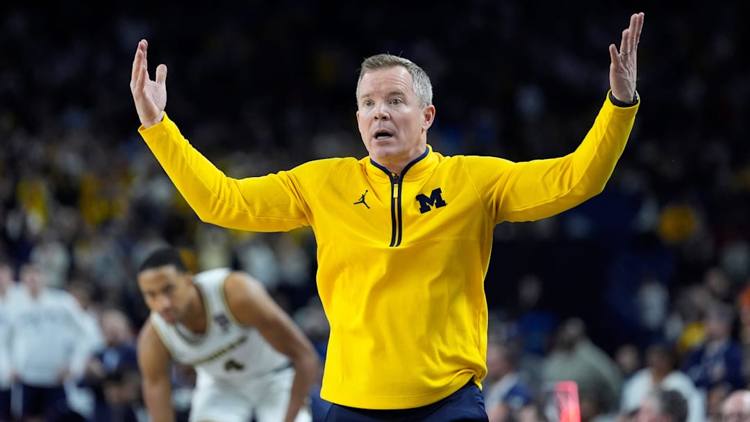 Michigan head coach Dusty May.