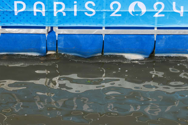 The triathlon training session was cancelled on Monday in Paris, ahead of Tuesday's scheduled competition.