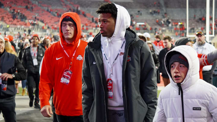 Recruit Mylan Graham visits Ohio Stadium the day of the Ohio State, Michigan State football game on Nov. 11, 2023.