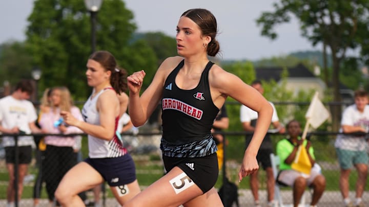 Arrowhead's Avery Bott competes in the Division 1 girls 400-meter dash during the WIAA State Track and Field meet on Friday, June 6, 2025 at Veterans Memorial Field in La Crosse, Wis. Arrowhead's Avery Bott competes in the Division 1 girls 400-meter dash during the WIAA State Track and Field meet on Friday, June 6, 2025 at Veterans Memorial Field in La Crosse, Wis.