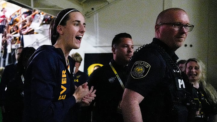 Indiana Fever guard Caitlin Clark walks back into the tunnel after the Fever defeated Brazil in a WNBA preseason game. Indiana Fever guard Caitlin Clark walks back into the tunnel after the Fever defeated Brazil in a WNBA preseason game.