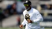 Apr 19, 2025; Boulder, CO, USA; Colorado Buffaloes head coach Deion Sanders during the spring game at Folsom Field. Mandatory Credit: Isaiah J. Downing-Imagn Images