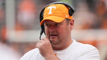 Tennessee head coach Josh Heupel during the NCAA college football game against East Tennessee State University on September 6, 2025, in Knoxville, Tennessee.