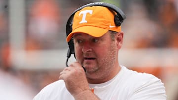 Tennessee head coach Josh Heupel during the NCAA college football game against East Tennessee State University on September 6, 2025, in Knoxville, Tennessee.