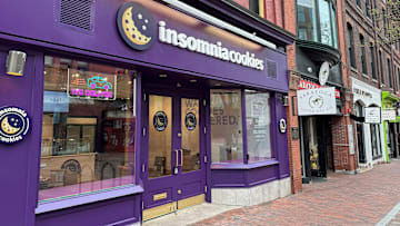 Insomnia Cookies shop seen on June 1, 2024, on the Church Street Markplace in Burlington.