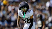 Apr 19, 2025; Boulder, CO, USA; Colorado Buffaloes wide receiver Terrell Timmons Jr. (82) during the spring game at Folsom Field. Mandatory Credit: Isaiah J. Downing-Imagn Images