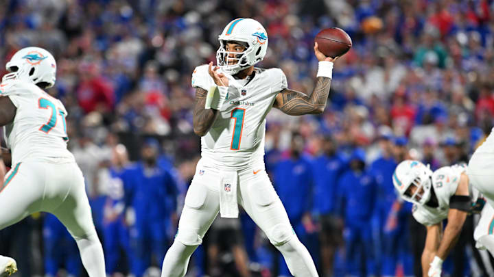 Tua Tagovailoa and Josh Allen kept things close to the line of scrimmage on Thursday night. Tua Tagovailoa and Josh Allen kept things close to the line of scrimmage on Thursday night.