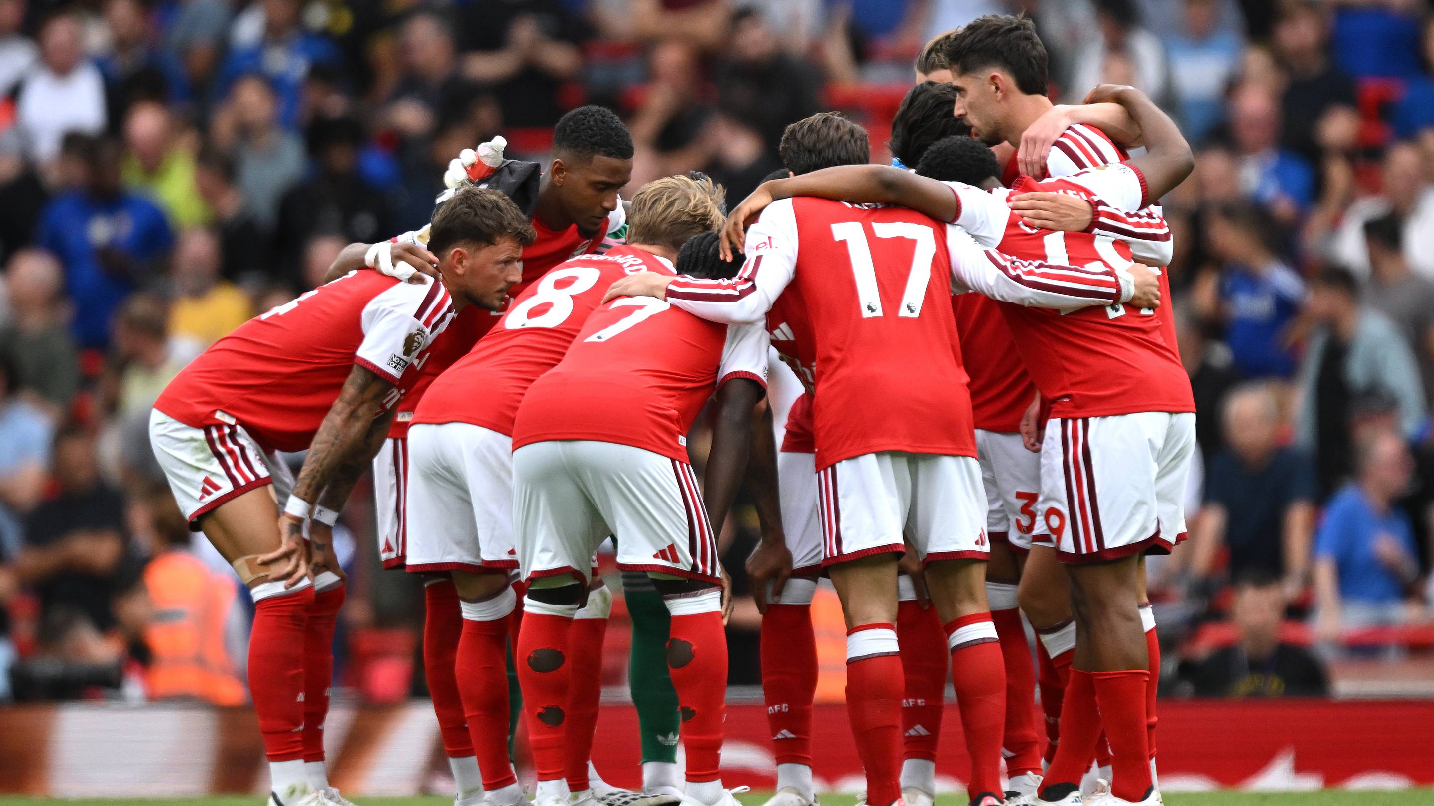 How long each of Arsenal's players against Chelsea have played for the club