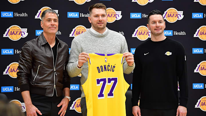 Doncic sounded excited to be the new face of the Lakers’ franchise. Doncic sounded excited to be the new face of the Lakers’ franchise.