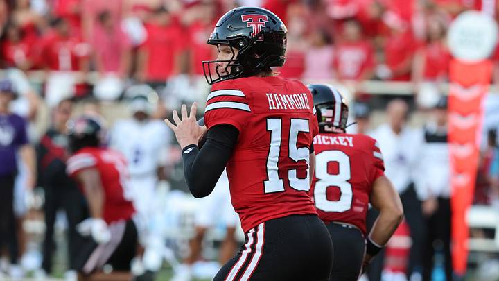 Sep 5, 2026; Lubbock, Texas, USA;  Texas Tech Red Raiders quarterback Will Hammond (15) passes against the Abilene Christian Wildcats in the first half at Galaxy Stadium.  Mandatory Credit: Michael C. Johnson-Imagn Images