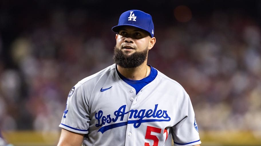 Los Angeles Dodgers pitcher Luis Garcia | Mark J. Rebilas-Imagn Images
