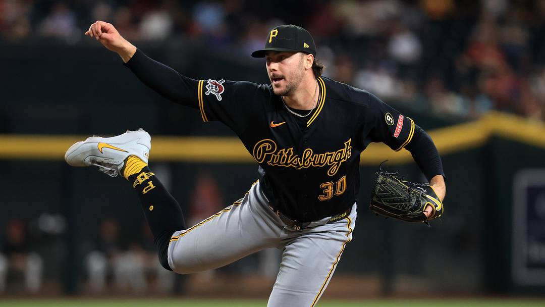 May 6, 2026; Phoenix, Arizona, USA; Pittsburgh Pirates pitcher Paul Skenes against the Arizona Diamondbacks at Chase Field. Mandatory Credit: Mark J. Rebilas-Imagn Images