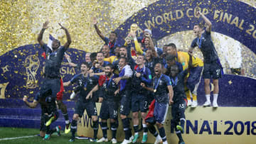 Skuad Prancis saat memenangkan Piala Dunia 2018
