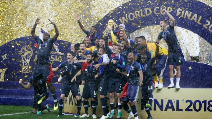 Skuad Prancis saat memenangkan Piala Dunia 2018