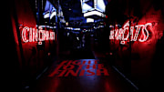 Feb 17, 2019; Cincinnati, OH, USA; A view of the player tunnel prior to the game of the Wichita State Shockers against the Cincinnati Bearcats at Fifth Third Arena. Mandatory Credit: Aaron Doster-Imagn Images