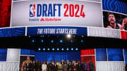 Jun 26, 2024; Brooklyn, NY, USA; The 2024 NBA draft class poses for photos before the first round of the 2024 NBA Draft at Barclays Center. Mandatory Credit: Brad Penner-USA TODAY Sports