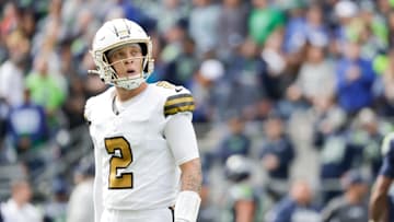 New Orleans Saints quarterback Spencer Rattler