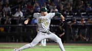 Athletics pitcher Mason Miller has impressive pitch velocity.
