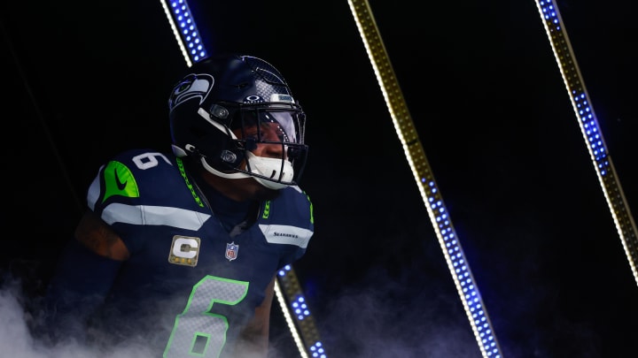 Nov 12, 2023; Seattle, Washington, USA; Seattle Seahawks safety Quandre Diggs (6) exits the locker room before a game against the Washington Commanders at Lumen Field. Mandatory Credit: Joe Nicholson-USA TODAY Sports