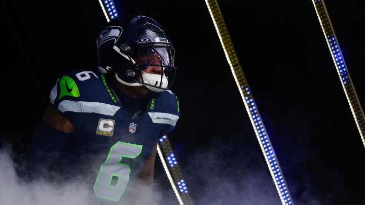 Nov 12, 2023; Seattle, Washington, USA; Seattle Seahawks safety Quandre Diggs (6) exits the locker room before a game against the Washington Commanders at Lumen Field. Mandatory Credit: Joe Nicholson-USA TODAY Sports