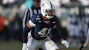 Dec 21, 2024; University Park, Pennsylvania, USA; Penn State Nittany Lions linebacker Kobe King (41) in action during the second half against the Southern Methodist Mustangs at Beaver Stadium.  