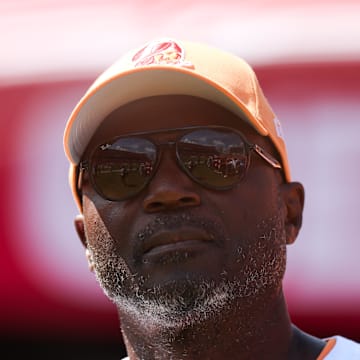 Tampa Bay Buccaneers head coach Todd Bowles looks on before a game against the New York Jets