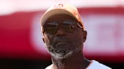 Sep 21, 2025; Tampa, Florida, USA; Tampa Bay Buccaneers head coach Todd Bowles looks on before a game against the New York Jets at Raymond James Stadium. Mandatory Credit: Nathan Ray Seebeck-Imagn Images