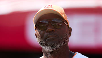Tampa Bay Buccaneers head coach Todd Bowles looks on before a game against the New York Jets