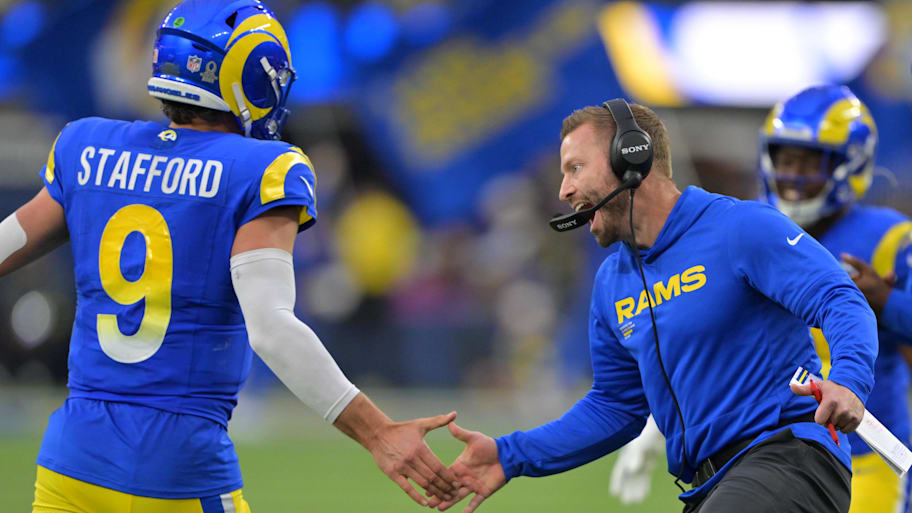 Rams head coach Sean McVay and quarterback Matthew Stafford