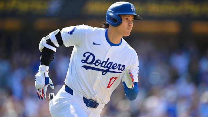 May 19, 2024; Los Angeles, California, USA; Los Angeles Dodgers designated hitter Shohei Ohtani (17)