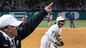 Football has "The Pick."  This year Oregon softball gave Duck fans "The Patmon." Senior Dezianna Patmon provided walk-off heroics in two of Oregon's four elimination wins this season.