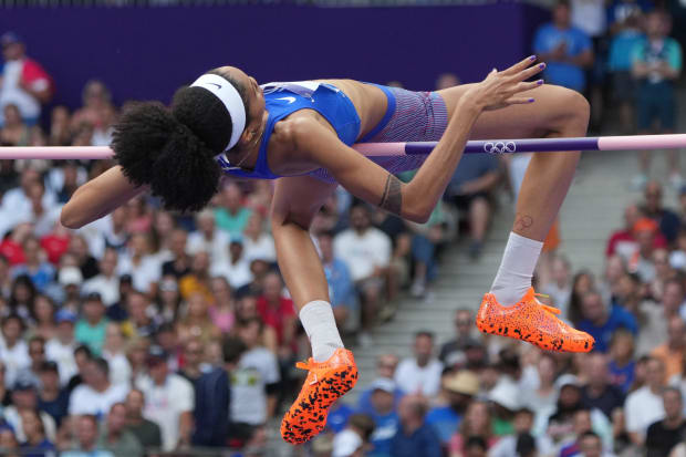 Cunningham advanced to Sunday's women's high jump final.